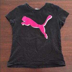 Puma Black and Pink Short Sleeve Tee